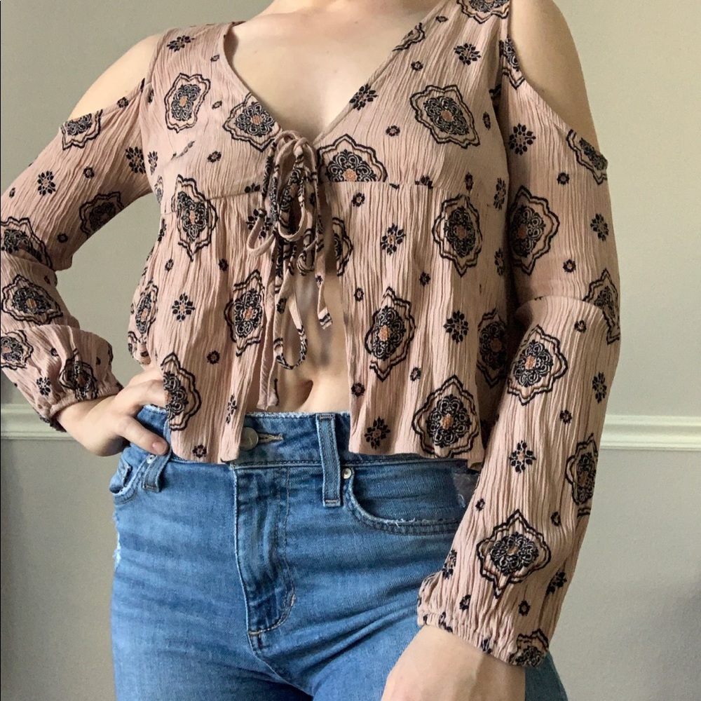 Forever 21 self-tie blouse